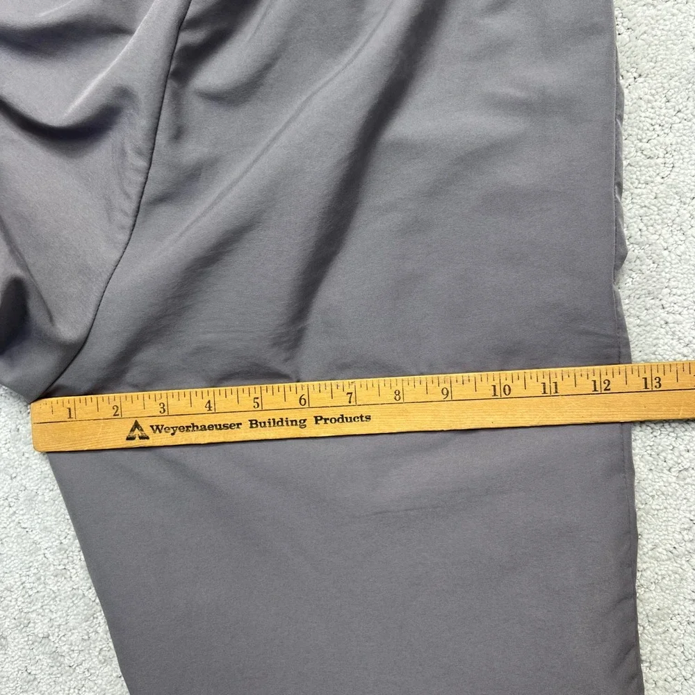 VINTAGE 90s Reebok Track Pants Womens Small Grey Faded Tapered Lined Ankle Zip